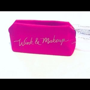 🎉Lancôme Wink & Makeup cosmetic case -hot pink